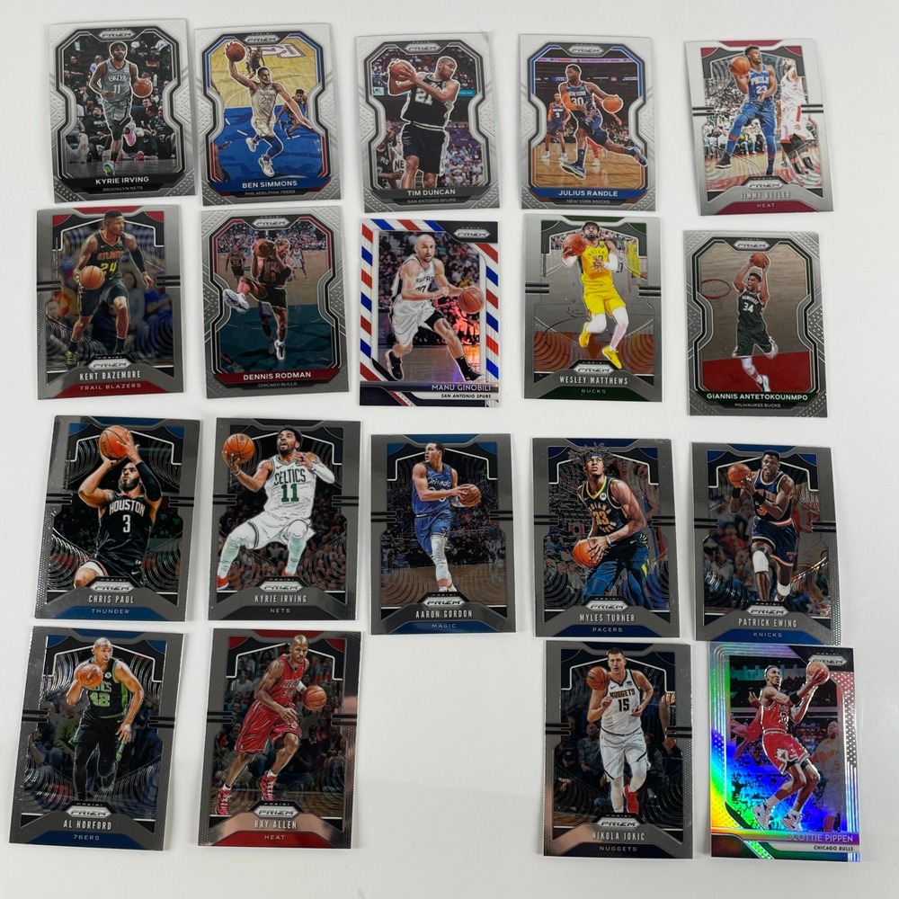 Panini Prizm Basketball Card Lot 19ct Scottie Pippen Giannis Jokic Kyrie Rodman